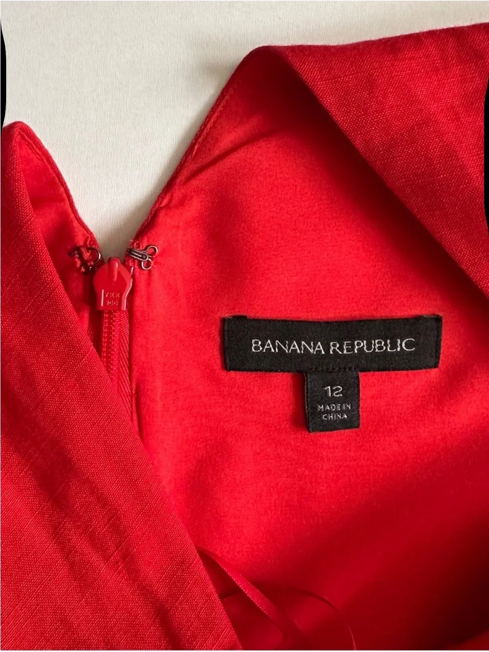 Banana Republic Linen Red Romper Size 12